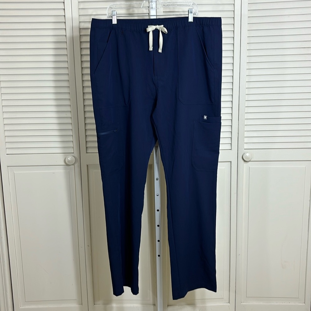 Figs Cairo Cargo Scrub Pants in Blue XXL